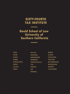 cover image of Sixty-Fourth Tax Institute